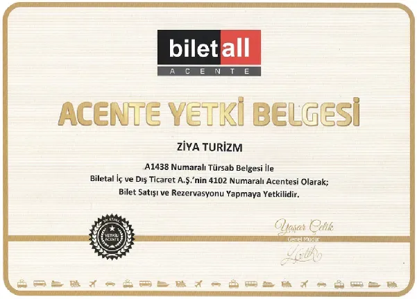 Biletall Bilet Satış Acenteliği Belgesi